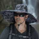 Peicees Super Wide Brim Sun Hat Men Women Fishing Bucket Hat Safari Cowboy Hat