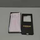 KANGHAR Compatible with iPhone 17 Pro Max Case 2025, Silicone Stripes Cute Pattern, Wristband Kickstand Camera Protection Soft Slim Cover for Girls Women -Pink