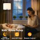 Smart Floor Lamp with APP & Remote Control - Dimmable RGB & White Light (3000K-6500K) for Living Room, Bedroom, Office - Modern Standing Lamp with 9W LED Bulb Included