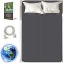 Grounding Mat Sleep Mat Kit, Grounding Mattress Cover Mat Grounding Mat Earth Connected Conductive Carbon Leatherette for Better Sleep, Relieve Pain 54 * 71