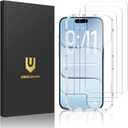 UNBREAKcable 3-Pack Screen Protector for iPhone Air, Double Shatterproof Tempered Glass [Easy Installation Frame] [9H Hardness] [99.99% HD Clear] [Case Friendly] for iPhone 6.5 inch