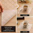 Cooyes Shelf and Drawer Liners for Kitchen Cabinets, Non Adhesive Cabinet Liner, EVA Waterproof Durable Non-Slip Drawer Mats for Shelves, Fridge, Storage, Kitchen Cupboards Modern Pattern, 23.6"W x 118"L