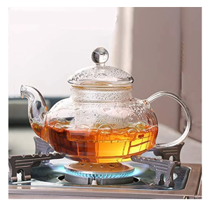 Borosilicate Glass Teapot with Removable Glass Filter (1000ml)