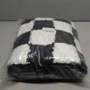 Uphome Bathroom Rug Runner, Black and White Checkered Large Machine Washable Bath Mat Non Slip, 24x71 Water Absorbent Soft Microfiber Bath Rug for Tub, Shower, Floor