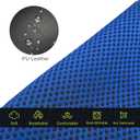 Golf Cart Seat Covers for EZGO TXT 1994-2013 Front Seat Covers Thicken Breathable Mesh with Vinyl Leather Fits OEM Ordinary Cushion Covers No Nail Gun Easy to Install Black & Blue