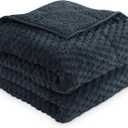 Mr. Sandman Weighted Blankets for Adults Queen Size 20lbs, Warm Sherpa Fleece Throw Blanket for Sleep and Calm, Soft Cozy Heavy Bed Blanket with Jacquard Flannel, 60 x 80 Inches, Midnight Blue