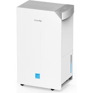 4500 Sq.Ft Most Efficient Energy Star 2024 Dehumidifier,AEOCKY Max 74 Pint/D(Standard 52Pint/D) Smart Compressor Dehumidifier with Drain Hose, Intelligent Humidistat,for Basement,Bedroom,Home,Bathroom (Ivory)