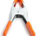 Adjustable Clamp Co Jorgensen 3202-HT 2-Inch Spring Clamp with Handle and Tip,Silver/Orange (1 Count (Pack of 1))