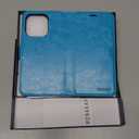 MONASAY Wallet Case Compatible for iPhone 15 Pro 5G, [Glass Screen Protector Included] [RFID Blocking] Flip Folio Leather Cell Phone Cover with Credit Card Holder, 6.1-inch, Light Blue