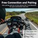 Motorcycle Wireless CarPlay Bluetooth Adapter Compatible with Harley Davidson 2024 Road Glide/Street Glide 2025 Street Glide Accessories with Passthrough USB-C Charging Port Plug and Play