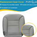 Priprilod Gray #132 Leather Driver&Passenger Side Bottom Replacement Seat Cover Compatible with Chevy/GMC Suburban Tahoe Yukon Silverado/Sierra1500 2500 3500 1995 1996 1997 1998 1999