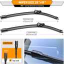 2 x AUTOBOO 26"+19" Windshield Wipers Replacement for Tesla Model 3 2017 2018 2019 2020 2021 2022 2023 2024 2025 Model Y 2020 2021 2022 2023-2025 -Original Factory Quality (Pack of 2)