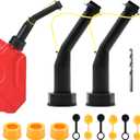 3 Packs Gas Can Spout Replacement Universal Kit Leakproof Angle Nozzles Gasket Filter Screen Vent Cap Drill Bit Compatible with Midwest Blitz Gott Rubbermaind Essence Scepter (3 Packs)