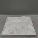 Art3d 33-Pack 3D Wall Panels for Interior Wall Decor, Modern Diamond Textured Accent Wall Paneling for Gaming Living Room TV Wall Background, 12 x 12 inch White, A10342