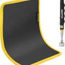 GRENPRO Magnetic Tool Mat 2-Pack, Non-Slip Magnetic Tool Organizer & Telescoping Magnetic Tool, Heavy-Duty Tool Pad for Mechanics, Garage, Workshop & Auto Repair (Black & Yellow)