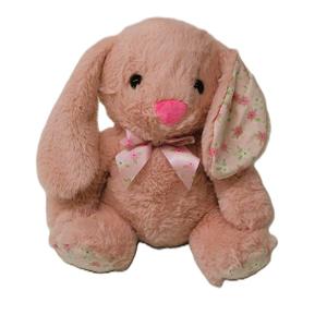 Holiday Home Pink Bunny with Ribbon Plush
