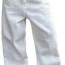 Men's Wide Leg Regual Fit Y2K Jeans Hip Hop Streetwear Denim Pants Casual Skateboard Trousers (Medium, G9 White)