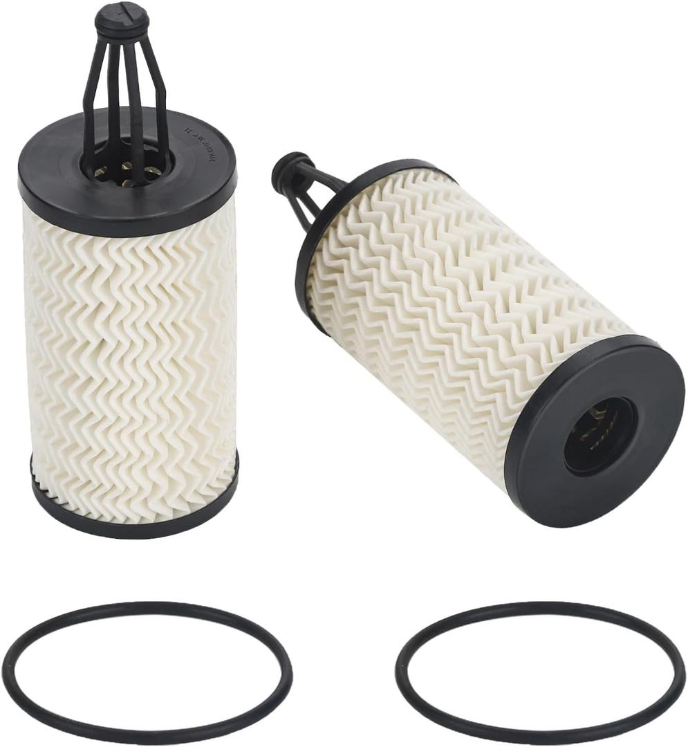 2 Pcs Engine Oil Filter Compatible With Mercedes-Benz Vehicle C, CLS, E, CLE, S, ML, SL Series, Replace #2761800009