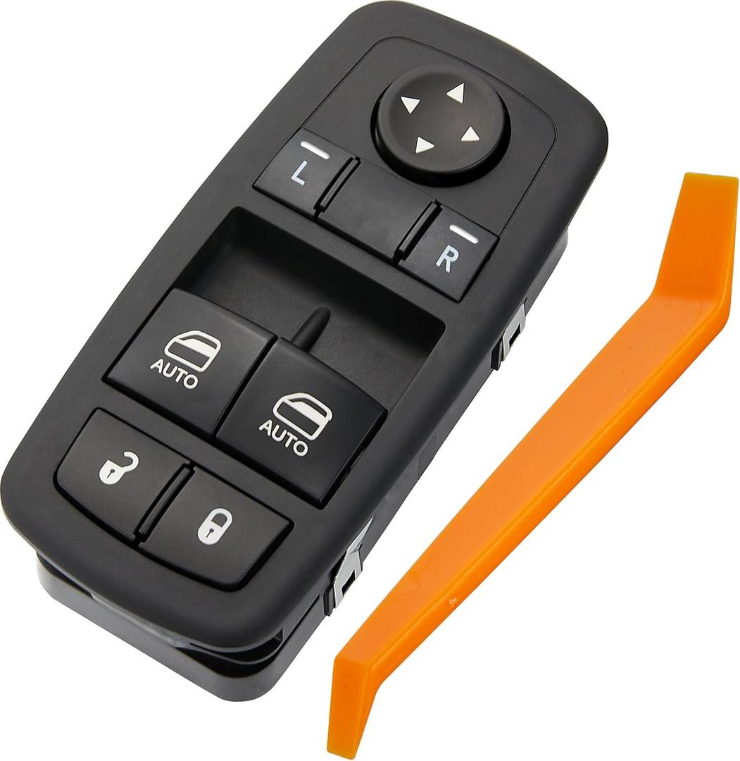 Window Switch Fits for 2015-2022 Dodge Challenger.Left Front Driver Side Control Door vidrios Master Power Switch. Replaces 68183752AB 68183752AC 68183752AD 68183752AE 68320752AB (Green Light)