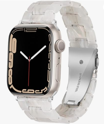 HOPO Compatible With Apple Watch Band 38mm 40mm 41mm 42mm 44mm 45mm 46mm 49mm,Resin Watch Strap Bracelet Wristband Fashion Lightweight Replacement For iWatch Bands Series 11 Ultra 10 9 8 7 6 5 4 3 2 1 SE for Women Men