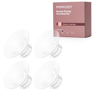 Momcozy Original Replacement Accessories for M5| M6| M9, Food-Grade Silicone & BPA Free, Original Breastfeeding Parts, Inserts 17mm, 4 Pack (Transparent)