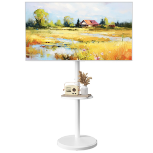 Small Rolling TV Stand for 10-46 Inch TVs with Shelf and Hidden Wheels
Mobile TV Cart ,Portrait to Landscape,Modern Floor TV Stand for Living Room,Height Adjustable,Max VESA 200x200mm (White)