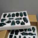 Glass Bud Vases in Bulk Set of 30 Pcs, Small Glass Vases for Flowers as Wedding Centerpieces for Tables, Clear Flower Vases Suitable for Wedding Decorations, Home Decor (Dark Green, 30 pcs)