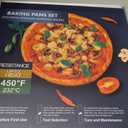 Pizza Pan - 14 Inch Nonstick Pizza Pan for Oven with Widen Handles for Cooking, Baking, and Grilling - Durable, Even Heating, Long-Lasting Kitchen Cookware (1, Black)