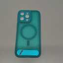 Magnetic Compatible with iPhone 15 Pro Max Case, [Built-in Kickstand][Full Camera Protection][Compatible with MagSafe][Anti-Fingerprint] Shockproof Phone Case for iPhone 15 Pro Max 6.7",Cyan