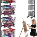 Art Drying Rack for Classroom - 36 Removable Shelves, Paint Drying Rack with Lockable Wheels, for Classroom, Art Studios and Schools