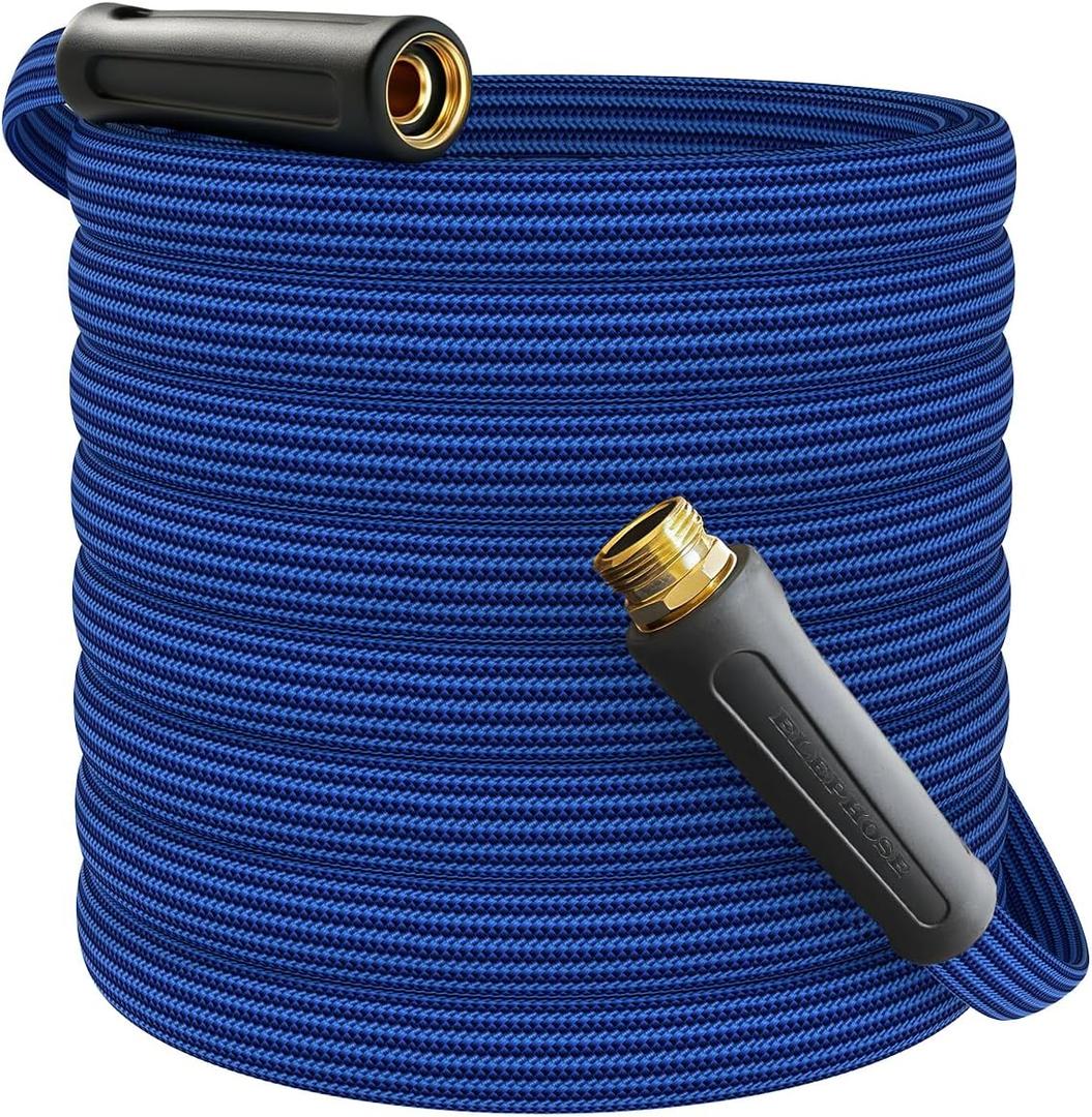 Flexible Garden Hose 25FT, 3/4" GHT - Non-Expanding Lightweight Water Hose, Kink-Free & Burst-Resistant up to 1000PSI, Durable All-Weather Hose for Yard, Lawn, Car Wash & Commercial Use