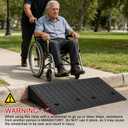 Rubber Curb Ramp,2 Pack,6" Rise Height,11023Ibs, Capacity Driveway Ramps,18.9" L x 18.9" W,Capacity Threshold Ramps,Suitable for Cars, wheelchairs, Scooters, Lawn mowers