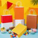 Anverion 16 Pcs Party Favor Bags, Cartoon Goodie Bags with 16 Greeting Cards, Thick Paper Treat Bags with Handles for Kids Birthday Baby Shower Classroom Rewards
