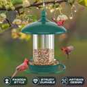 Pack of 2 Bird Feeder for Outdoor Hanging, Green
