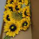 CEWOR 10pcs Sunflowers Artificial Flowers with Long Stem Fake Sunflowers Bulk Fall Decoration for Wedding Home Birthday Party Outdoor Indoor Decor