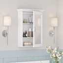 RiverRidge Somerset Wall Cabinet with Mirror Medicine Cabinet with Soft-Close Hinges & Adjustable Shelf Bathroom Mirror with Storage Shelves, 19.31''W x 6''D x 24.94''H