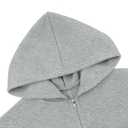 Womens Full Zip Up Long Sleeve Color Block Fleece Cropped Hoodies Winter Gym Running Outing Athletic Sweatshirts (Gray, XL)