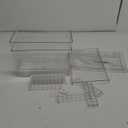 2Pack Large Stackable Kitchen Storage Drawers, Clear Foods Organizer Bins with Handles, Easily Assemble for Bathroom, Kitchen, Pantry, Cabinet, Closet(XL-Down Handle)