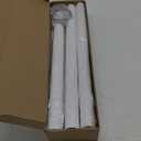 Closet Rods for Hanging Clothes, 17 to 99 Inch Heavy Duty Stepless Adjustable Closet Hanging Rod, 1.3 Inch Diameter Metal Closet Rod for Wardrobes Laundry Bedroom RV (Matte White)