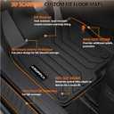Floor Mats Cargo Liner with Backrest Mat for Mazda CX-5 2017-2025