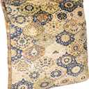 Creative Co-Op Cotton Velvet Square Design Pillow, Multicolor