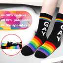 Holiday Crew Socks Seasonal Funny Knitted Sock Soft Warm Medium Stockings Gifts for Women and Men (Black)