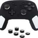 RALAN Controller Skin with 6 Thumb Grips for Switch 2 Pro Controller, Anti-Slip Silicone Controller Cover Protector Case (White)