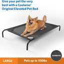 Coolaroo Original Elevated Dog Bed - Breathable Off-The-Ground Pet Bed with Cooling Fabric, Joint Relief & Moisture-Resistant Fabric, 100% Recyclable, Easy Clean, Gunmetal, Large