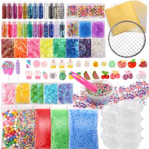 Supplies Making kit for Kids – Slime Mix Ins Accessories Include Slime Charms, Foam Balls for Creative Slime Making