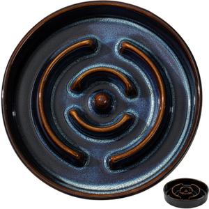 Havniva Ceramic 3.2 Cup Dog Bowl Slow Feeder for Large Dog, 9.5inch Pet Slow Dish, Stop Bloat, Preventing Choking(Single Bowl, Starry Sky)