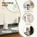 6 x Toothbrush Holders for Bathrooms 4-Tier Rotating Tooth Bursh Holder Countertop Toothbrush Holder Toothbrush Storage Organizer Toothbrush Stand Makeup Brush Holder Pen Holder Razor Holder (White)