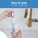 Dr. Brown's Reusable Sponge Baby Bottle Cleaning Brush with Suction Cup Stand, Scrubber and Nipple Cleaner, Pink 1-Pack