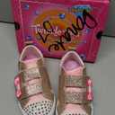 Skechers girls Twinkle Sparks Glitter Gems sneaker (8 Toddler, Gold)