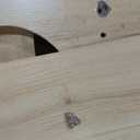 71" Farmhouse Kitchen Pantry Cabinet with Adjustable Shelves, Glass Door & Hidden Drawer, Arched Storage Cupboard for Dining Room (Natural)